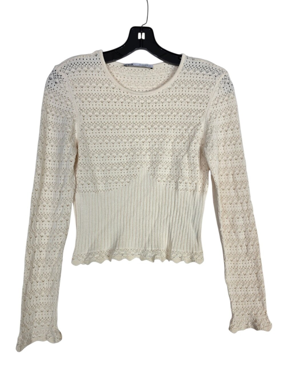 Zara Boho Ribeed knit long sleeves Top